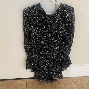 Zara Black and White Polka Dot Mini Dress
